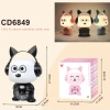 New cartoon alarm clock lamp bedside table lamp, cute clock table lamp, warm light night lamp for feeding milk at the bedside in the bedroom Item Picture